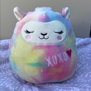 #57 squishmallow Colorful Plush Llama Accent Pillow